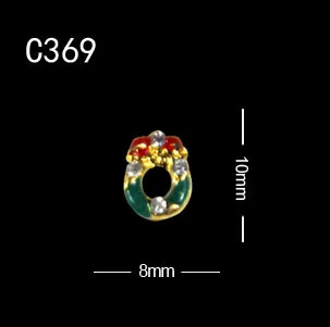10pcs C369 10 шт./лот 3D золотого сплава Иисуса сердца крест богини серии ногтей Подвески - Цвет: 10pcs C369