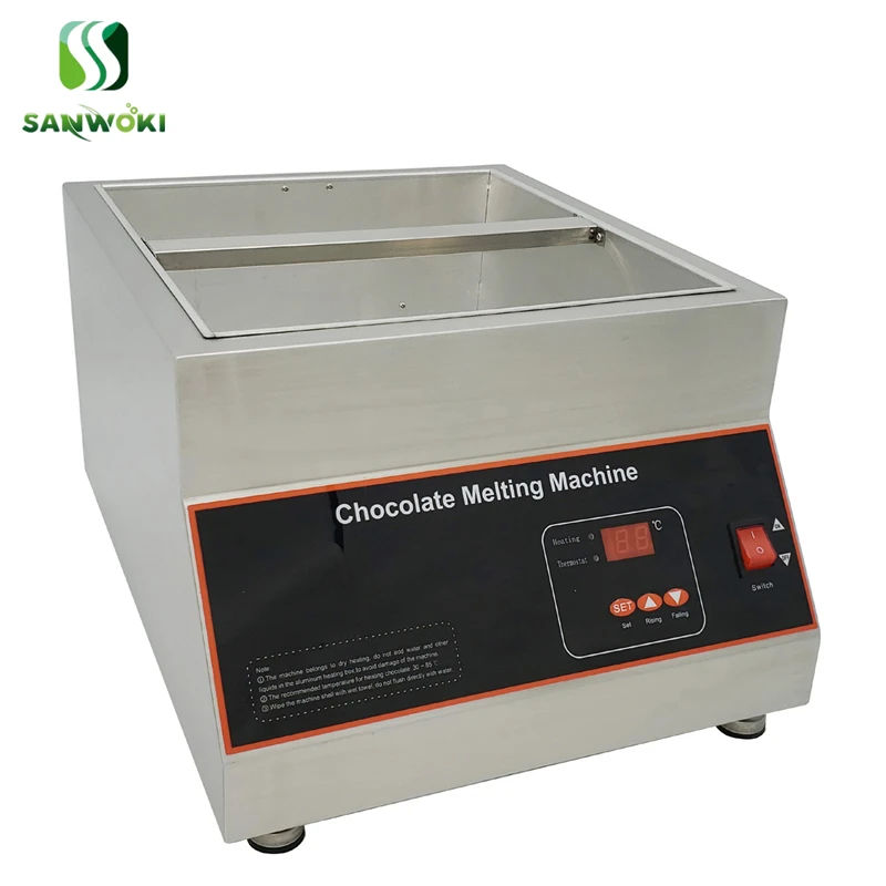Станок для плавления шоколада с 2 резервуарами из нержавеющей стали | Бытовая