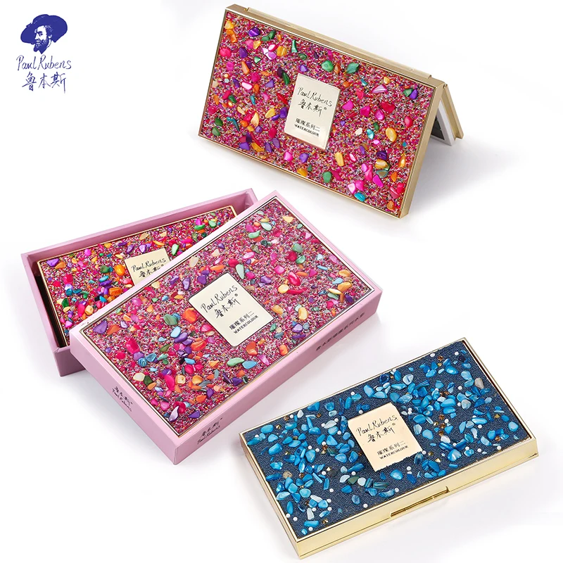 Paul Rubens Твердые акварельные краски в наборе 24 цвета Exquiste портативный камень стиль