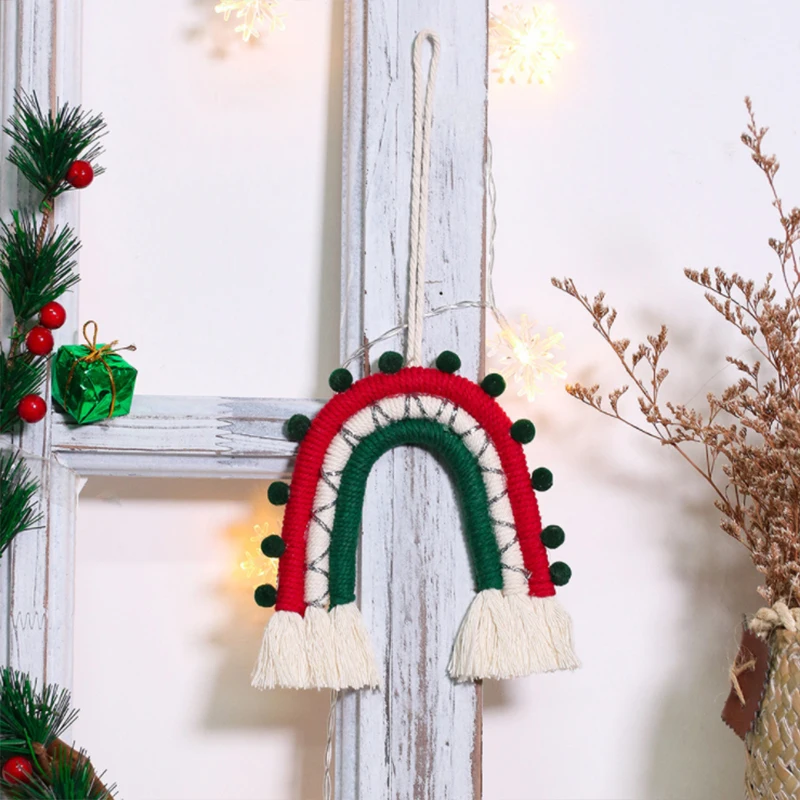 

ZLCA Macrame Rainbow Wall Hanging Christmas Decoration Kids Room Decoration Accessories Baby Shower Nordic Decor Aesthetic 2020