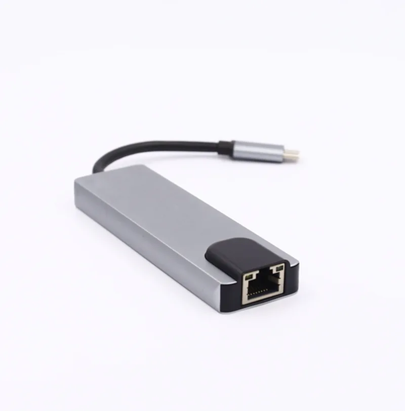Горячий-5 в 1 концентратор USB Type C Hdmi 4K к Gigabit Ethernet Rj45 Lan адаптер для Mac book Pro Thunderbolt 3 USB-C