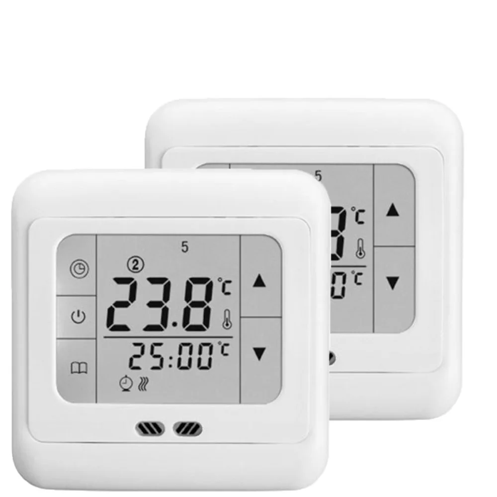 

Programmable Digital Thermoregulator Touch Screen Room Heating Thermostat Underfloor Heating for Warm Floor Electric Heating Sys