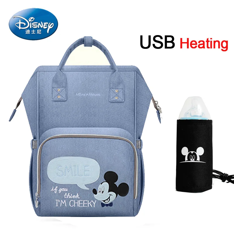 B113 Сумка для подгузников disney, рюкзак, USB бутылочка, изоляционные сумки, Минни, Микки, большая емкость, для путешествий, Оксфорд, для кормления ребенка, Мумия, сумочка - Цвет: B113