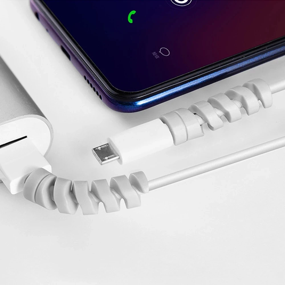 4 шт. защита для кабеля намотка чехол передачи данных от веревки пружинный шпагат