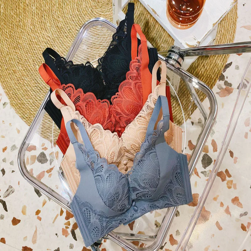 

Unwired Push Up Bra Women Lingerie Sexy Bralette Lace Intimate Underwear Bras Female Beauty Corsets 202 1New Design