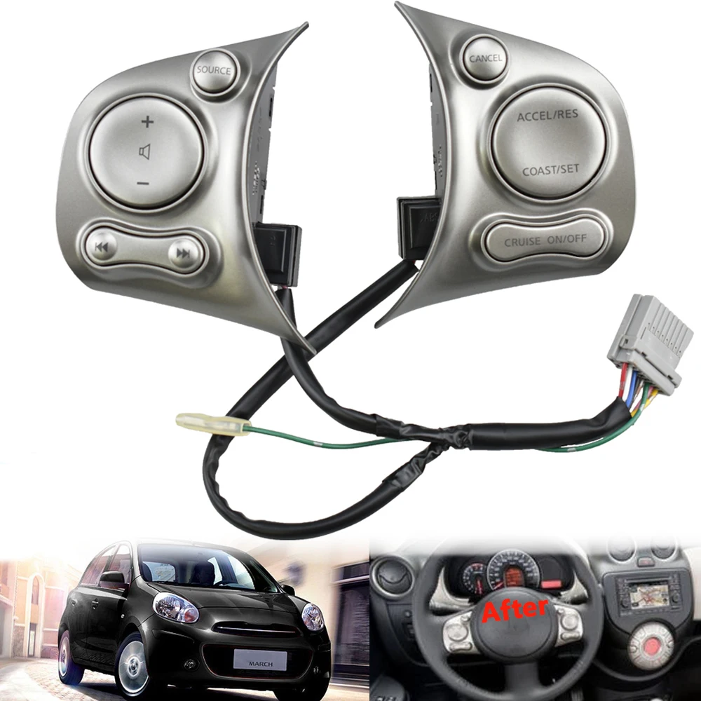

Новый руль Управление кнопки FitFor Nissan Sunny марта k13 2010-15 кнопку включения пульта дистанционного управления громкости звука Управление круиз-п...