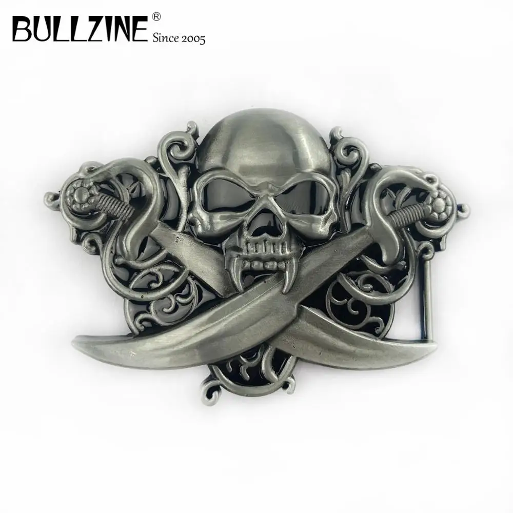 Bullzine цинковый сплав череп пряжка на ремешке роскошное под джинсы ковбойский