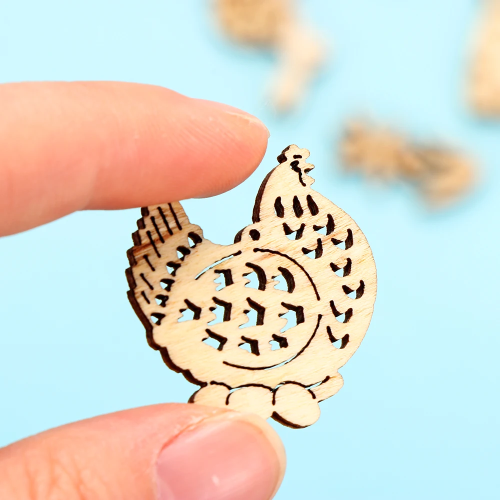 50 шт. Лазерная Резка деревянных Happy 2020 Пасхальный Кролик пасхальные яйца