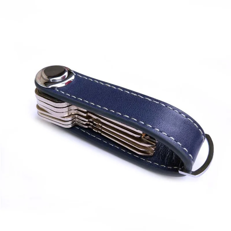 Кожаный чехол для автомобильных ключей кошелек держатель цепочка коллекционер