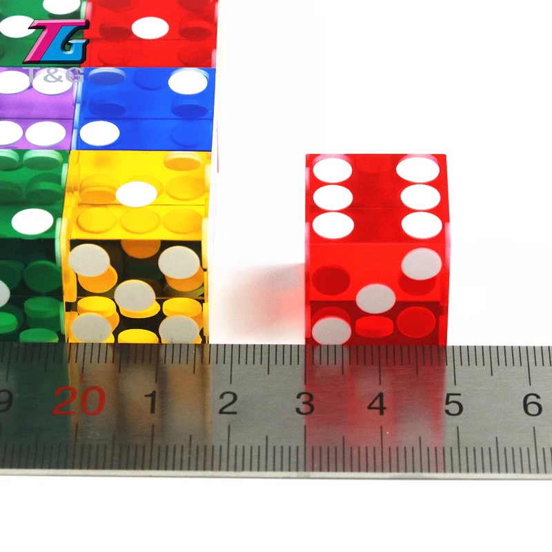 1 шт. прозрачные акриловые кости для казино 19 мм | Спорт и развлечения