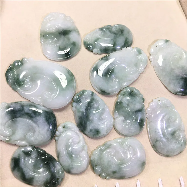 

Natural jade carving Ruyi(as you wish) pendant