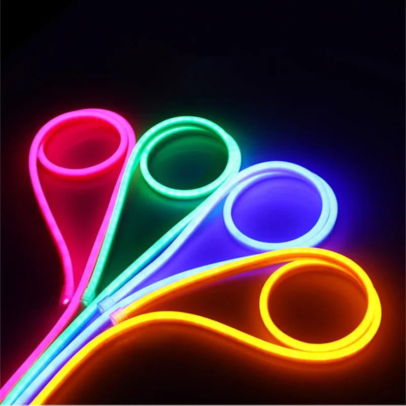 

220V Flexible Neon Light LED Strip Outdoor Waterproof Flex Tape Aquarium Tira Impermeable Christmas Living Room Decoration Lamp