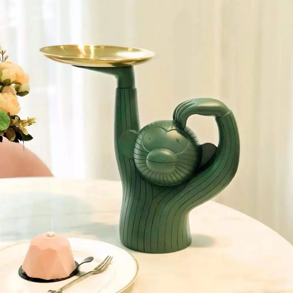 

Cute Monkey Fruit Cake Dessert Candy Storage Tray Home Dining Room Table Decor