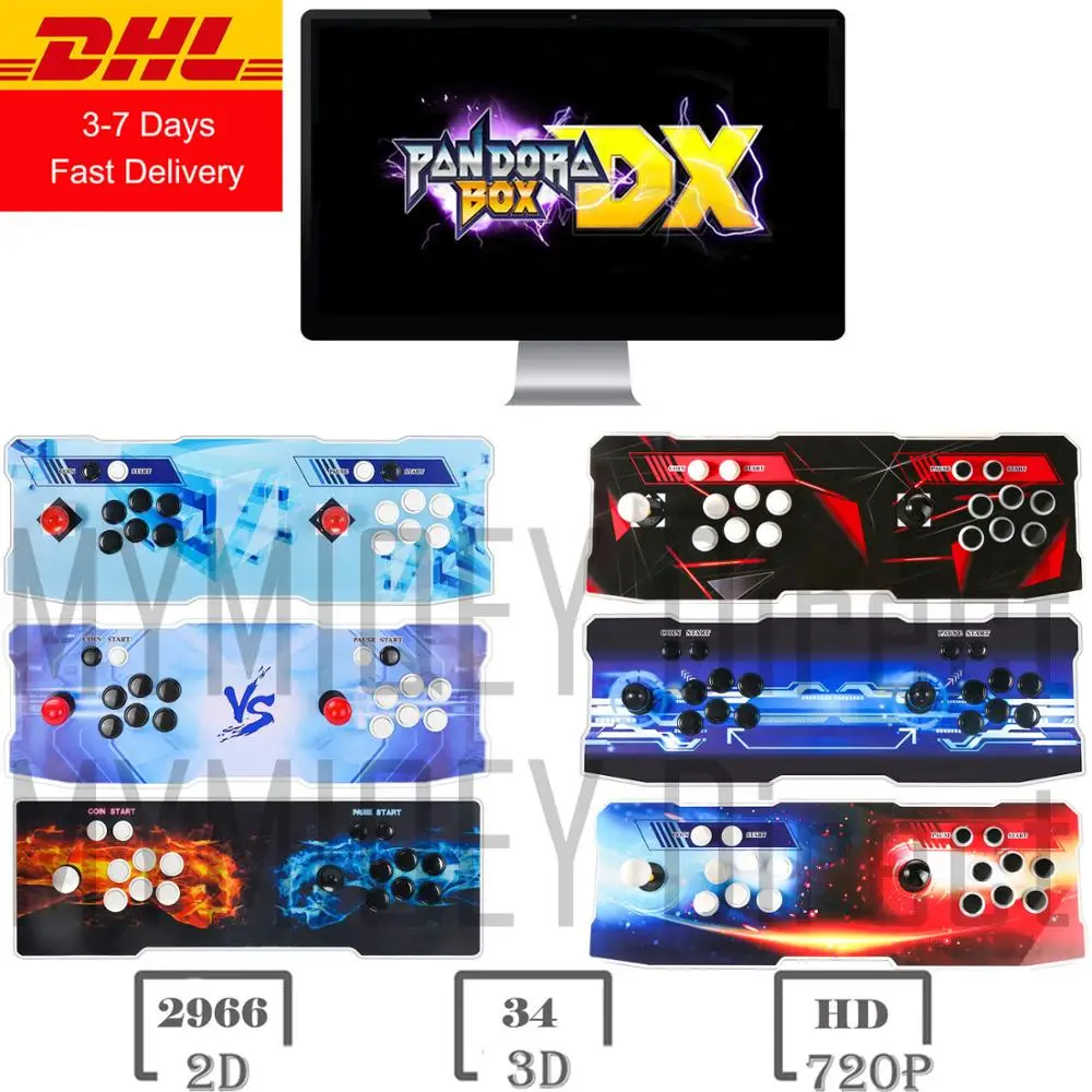Pandora Box DX аркадная консоль-3000 установленных игр 1280x720P добавляйте больше запись