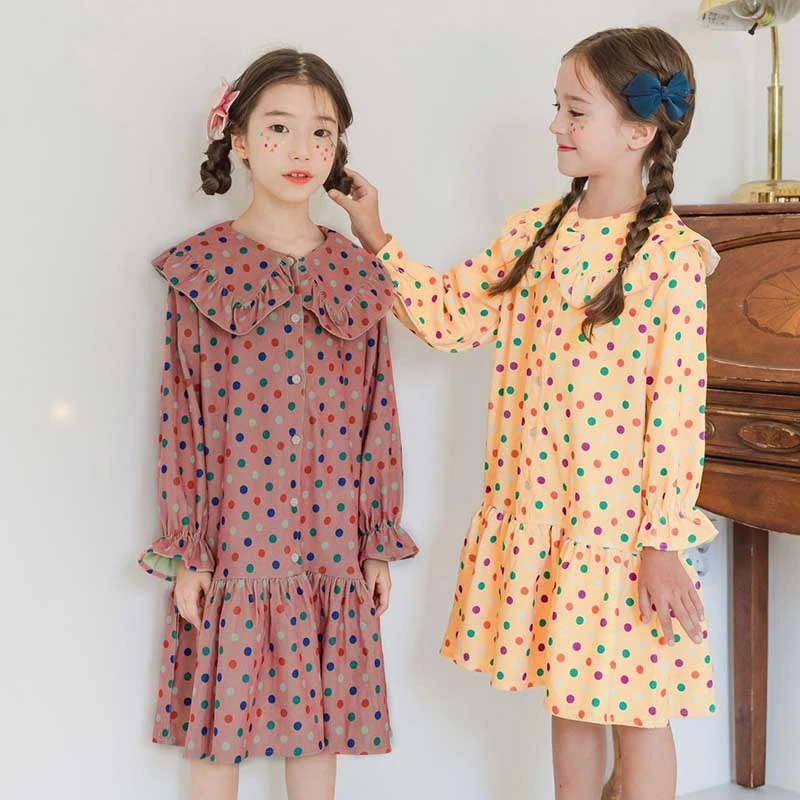 Осеннее платье для девочек Новинка 2019 года детская одежда платья