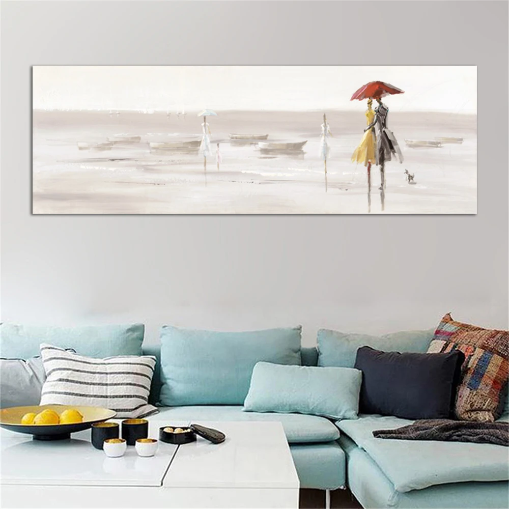 Абстрактная Картина на холсте с изображением пейзажа во французском стиле