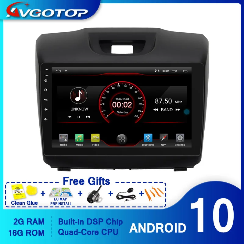 AVGOTOP Android 10 Bluetooth GPS автомобильное радио DVD-плеер для CHEVROLET S10/ISUZU D-Max 2013-2014 |