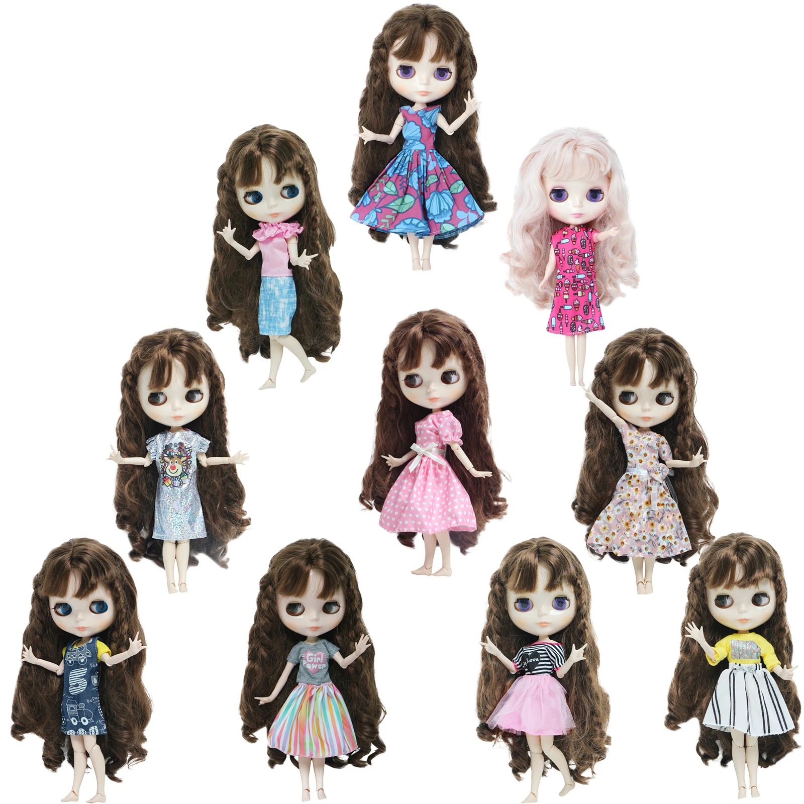 Одежда для шарнирной куклы Blythe Цветочная юбка кружевная мини-юбка размер до 30 см