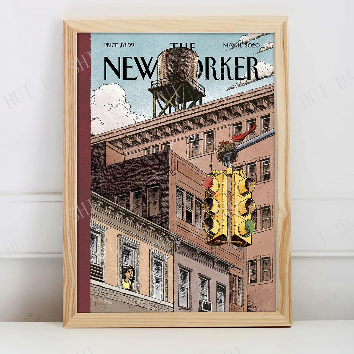 

Shelter In Place - The New Yorker Magazine Cover Art Print, Bookstore Art, The New Yorker Print, Art Print, Magazine Art