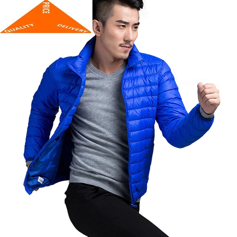 

solid warm Jackets thin breathable Winter Jacket Men outwear Coat Lightweight parka Plus size6XL hombre jaqueta YYJ33