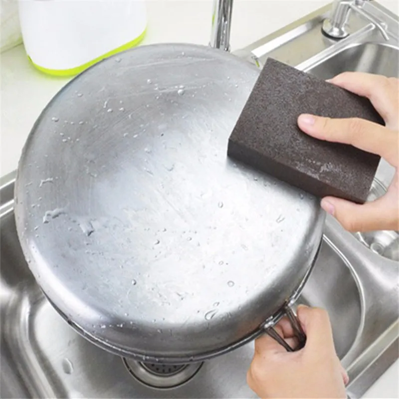 

100*70*12 мм Модная Портативная щетка для очистки от накипи для дома, Высококачественная нанометровая губка с алмазным песком, кухонный инструм...