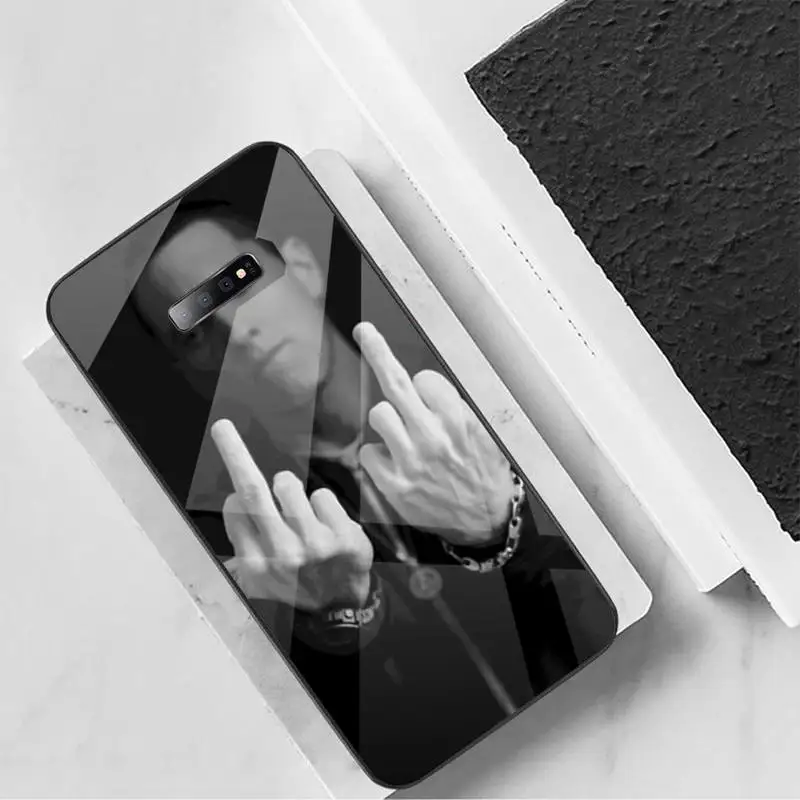 

Fashion Eminem rapper cool Phone Case Tempered glass For Samsung S6 S7 edge S8 S9 S10 e plus note8 9 10 pro