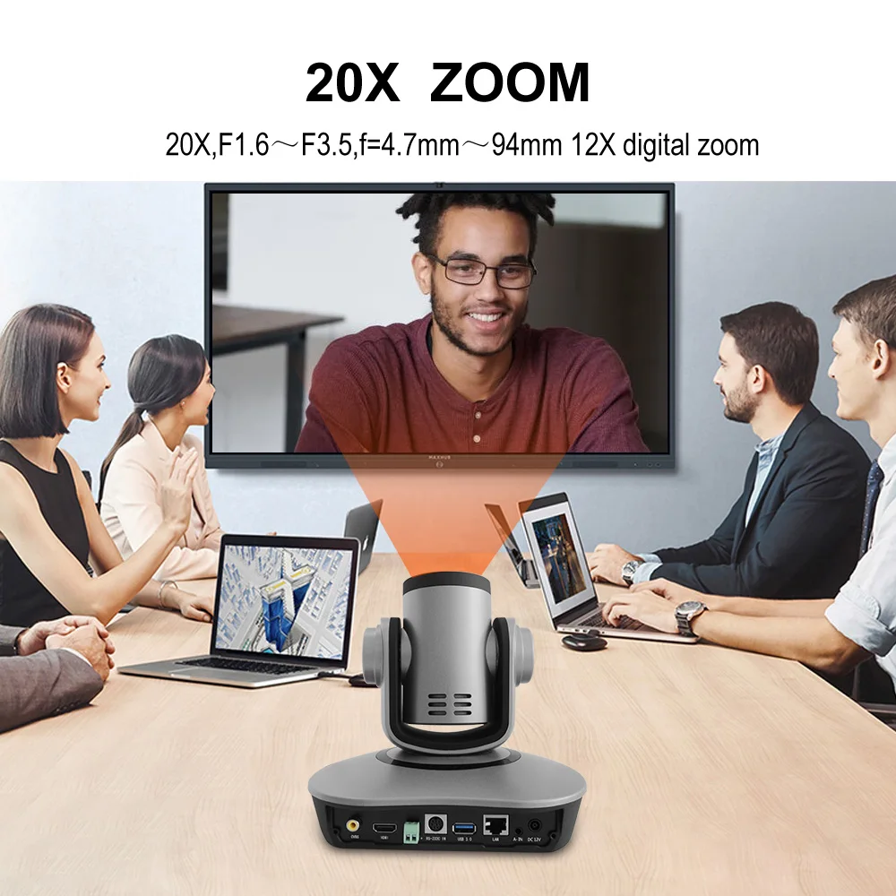 MTStar 1080p 60fps 20X Video Conference Camera and 5“ Screen 3D Keyboard Controller System Kit