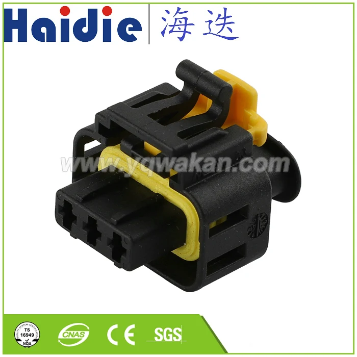 

Free shipping 2sets 3pin plastic housing plug auto wiring harness sealed cable connector