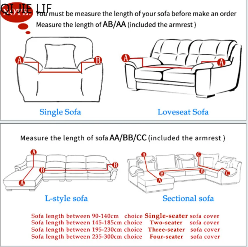 Waterproof thickening elastic sofa cover full package four seasons universal cushion fabric combination | Дом и сад