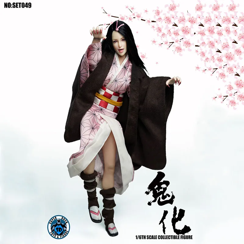 

SUPER DUCK SET049 1/6 COSPLAY Oni Girl Clothes With Head Fit 12" PH TBL Figure Model