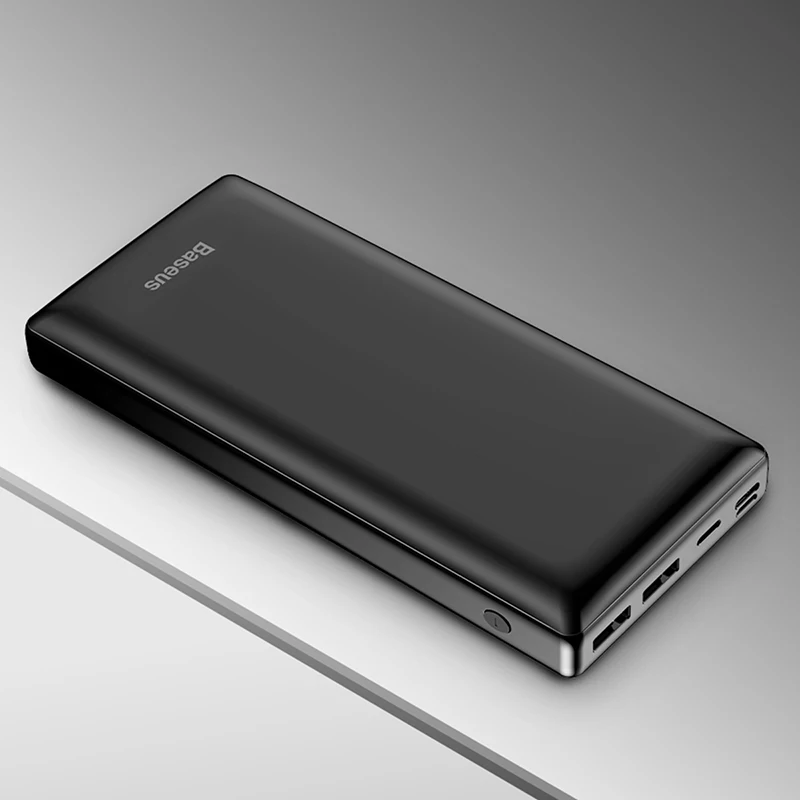 Black Baseus 30000 мАч Внешний аккумулятор для iPhone 11 samsung Xiaomi внешний аккумулятор USB C PD Быстрая зарядка внешний аккумулятор USB зарядное устройство - Цвет: Black