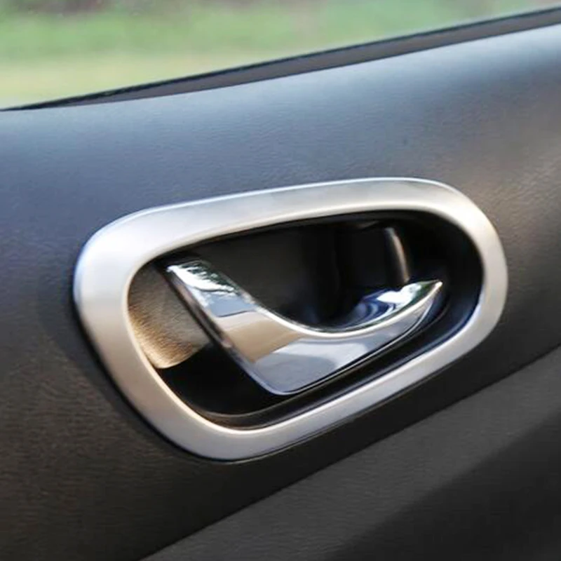 

Stainless steel For Nissan Navara NP300 2017 2018 2019 accessories Car inner door Bowl protector frame Cover Trim car styling