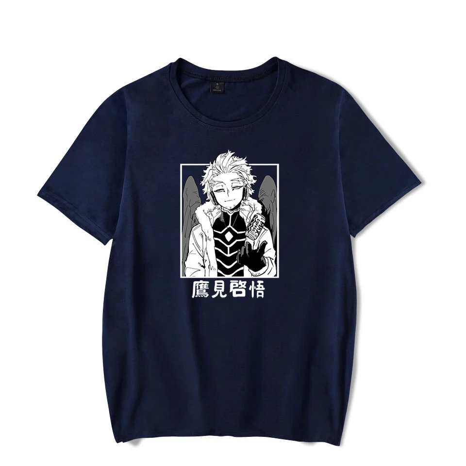 Летняя аниме мультфильм футболка моя геройская Академия Harajuku Keigo Takami Hawks с