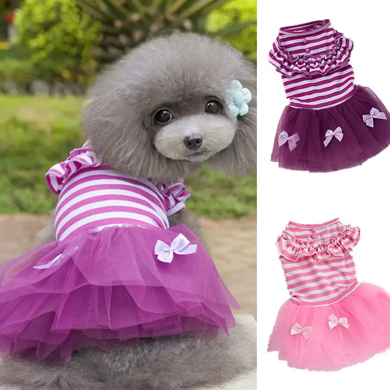 

Cat Dog Wedding Dress Summer Dog Clothes Skirt Princess Dresses Puppy york Yorkie Pomeranian Poodle Bichon Maltese Dog Clothing