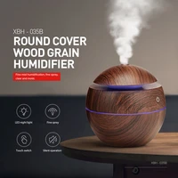 130ml xbh 035b wood grain humidifier air freshener moisturizer night light sprayer office home study yoga bedroom humidifier