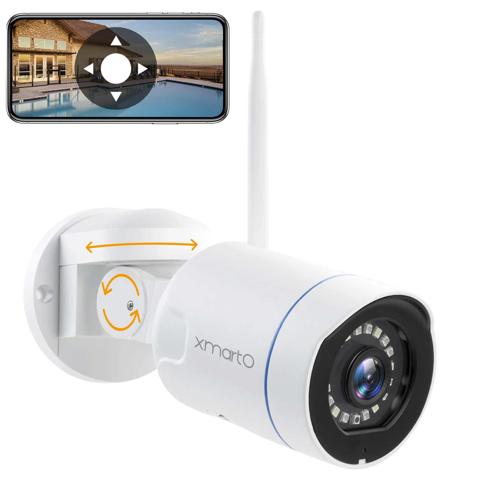 

Беспроводная PTZ-камера XMARTO 1296p HD с функцией автослежения, поддержка Wi-Fi