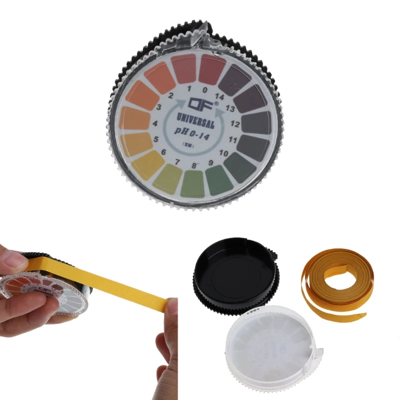 

Round 5m 0-14 PH Alkaline Acid Indicator Paper Water Urine Saliva Litmus Testing