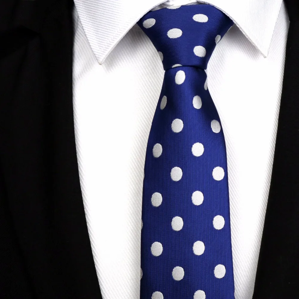 Роскошный мужской галстук в горошек 11 цветов 8 см из 100% шелка жаккардовый