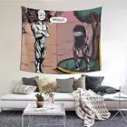 Перерисованный гобелен Amogus, гобелен с мемом, настенное покрывало, богемные подвесные одеяла для гостиной