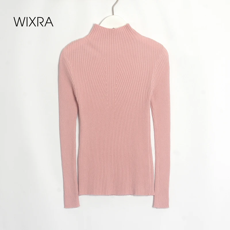 Женский эластичный трикотажный пуловер Wixra базовый джемпер с длинным рукавом на