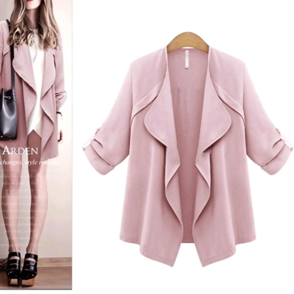 Женская свободная рубашка с длинным рукавом повседневный трендовый пиджак