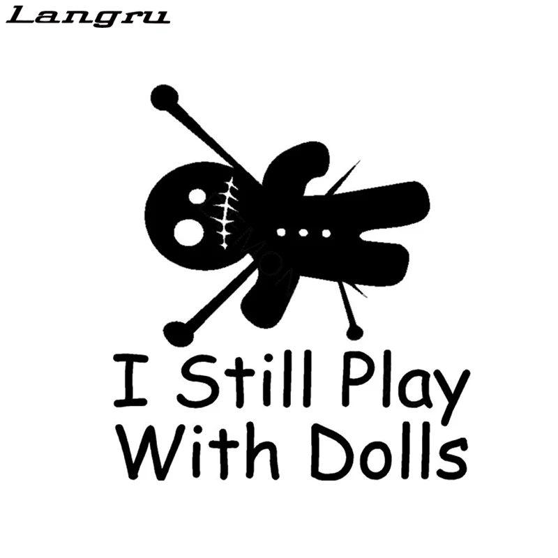 Крутая кукла вуду я до сих пор играю с куклами виниловая наклейка черная