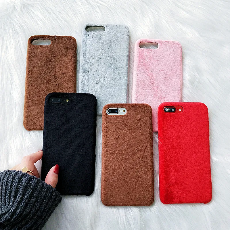 Роскошный Теплый Меховой чехол PEIPENG в виде ворса для iPhone X XR XS Max твердые гладкие