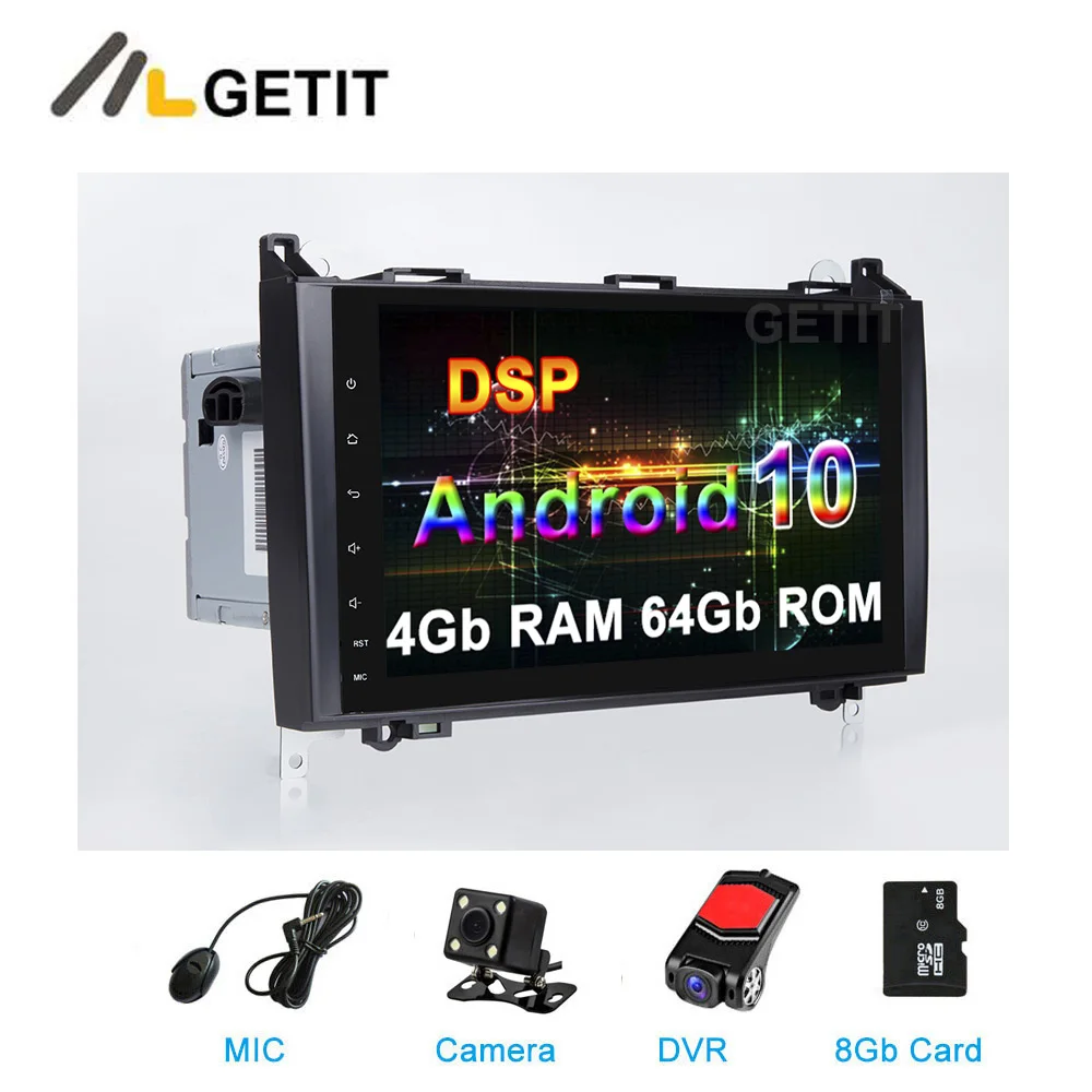 DSP Android 10 Автомагнитола Стерео gps головное устройство для Mercedes Benz B200 W169 W245 Viano Vito W639 Sprinter W906