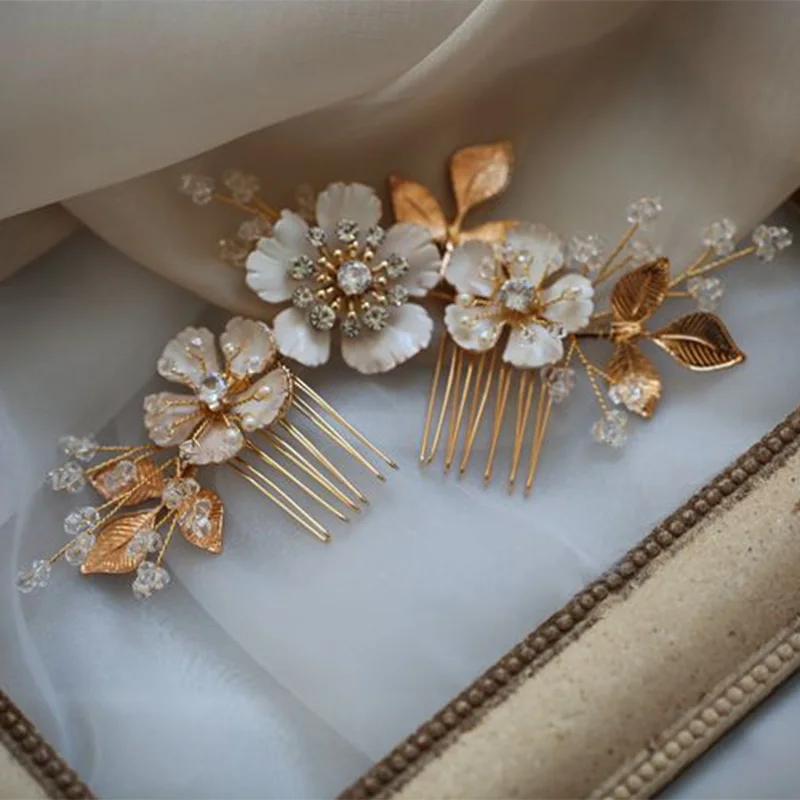 Цветочные украшения для волос свадебный аксессуар расческа заколки-невидимки
