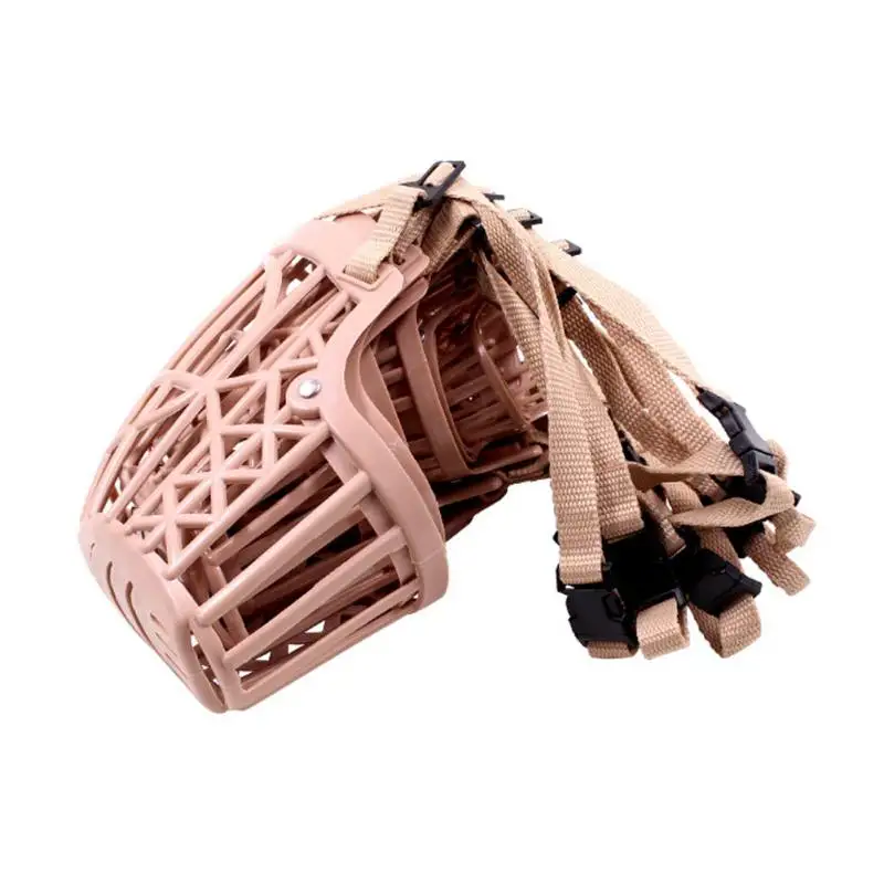 Коричневая прочная маска пластиковая корзина для мордочки собак дизайнерская