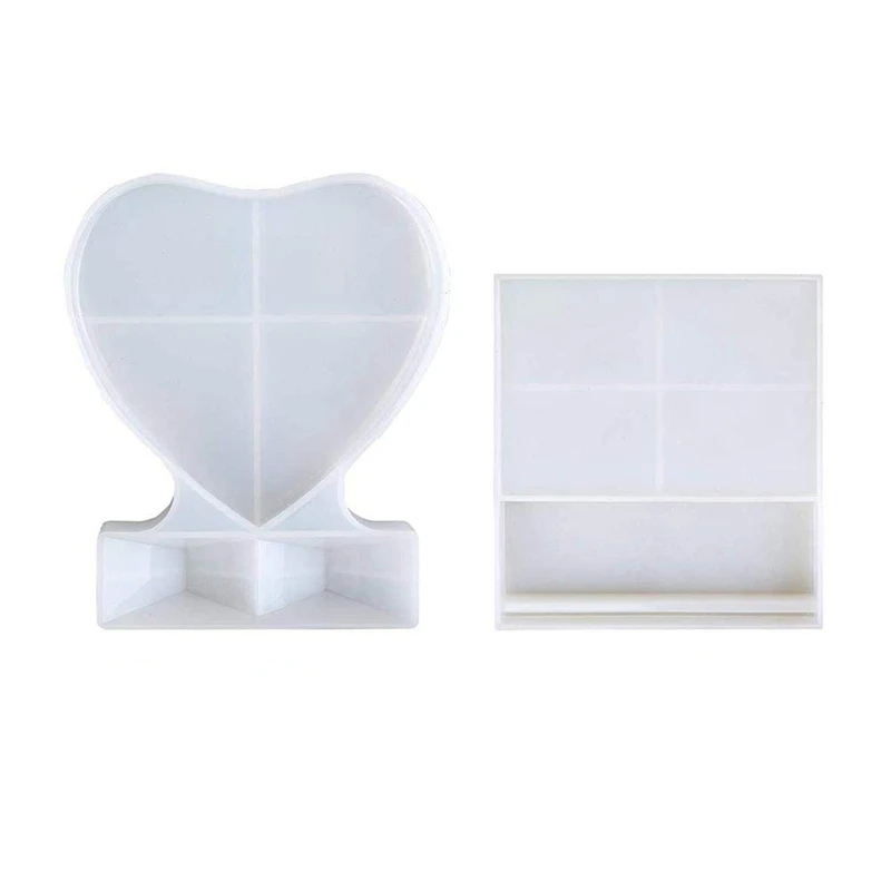 

Epoxy Resin Photo Frame Molds, Rectangle & Heart Shape Silicone Mold Personalized Photo Frame Mold for Resin Casting
