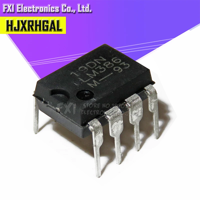 10 шт. LM386N DIP8 LM386 DIP LM386N-1 LM386-1 операционный усилитель