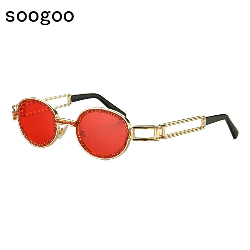 

Vintage 2021 New Trendy Sunglasses Women's Punk Round Frame Sunglasses Luxury Brand Designer Fashion Glasses Lunettes