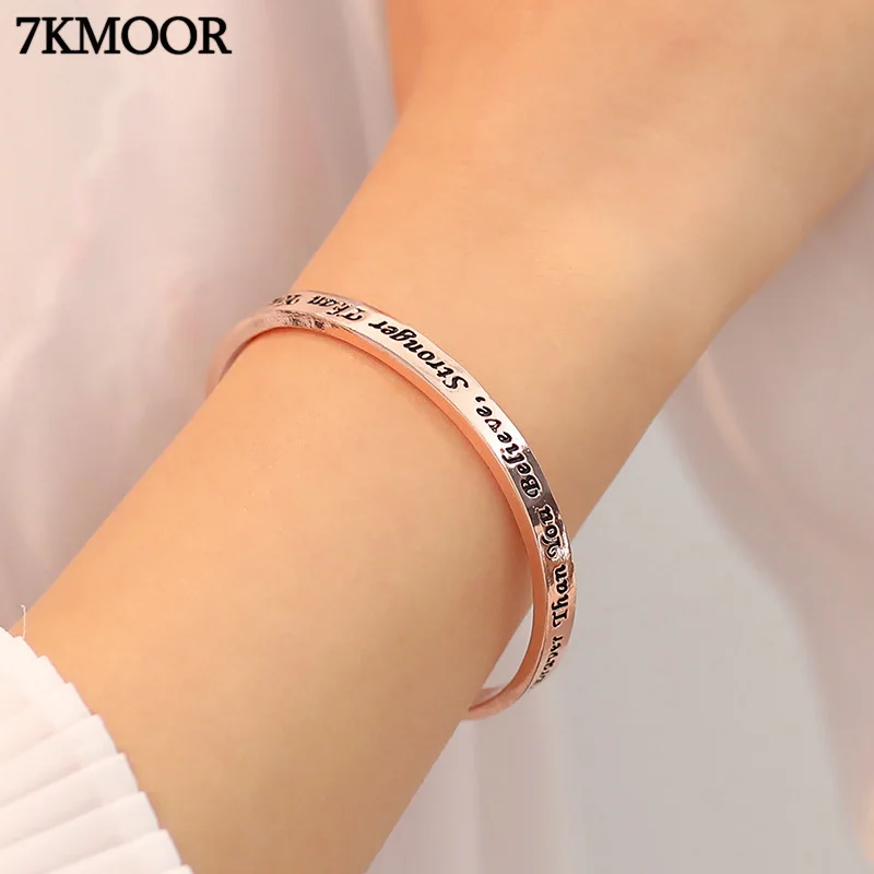 Вдохновляющие браслеты-манжеты для женщин браслеты из розового золота с